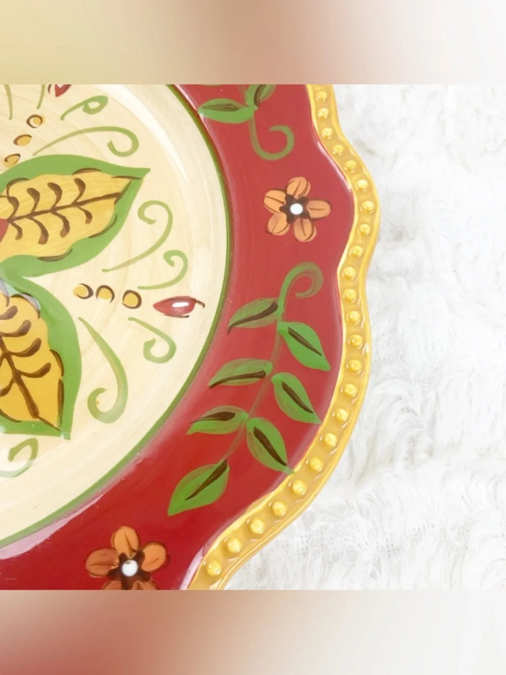 Pier 1 Imports 3 Juliana Salad Plates Earthenware Floral Boho 8.5”